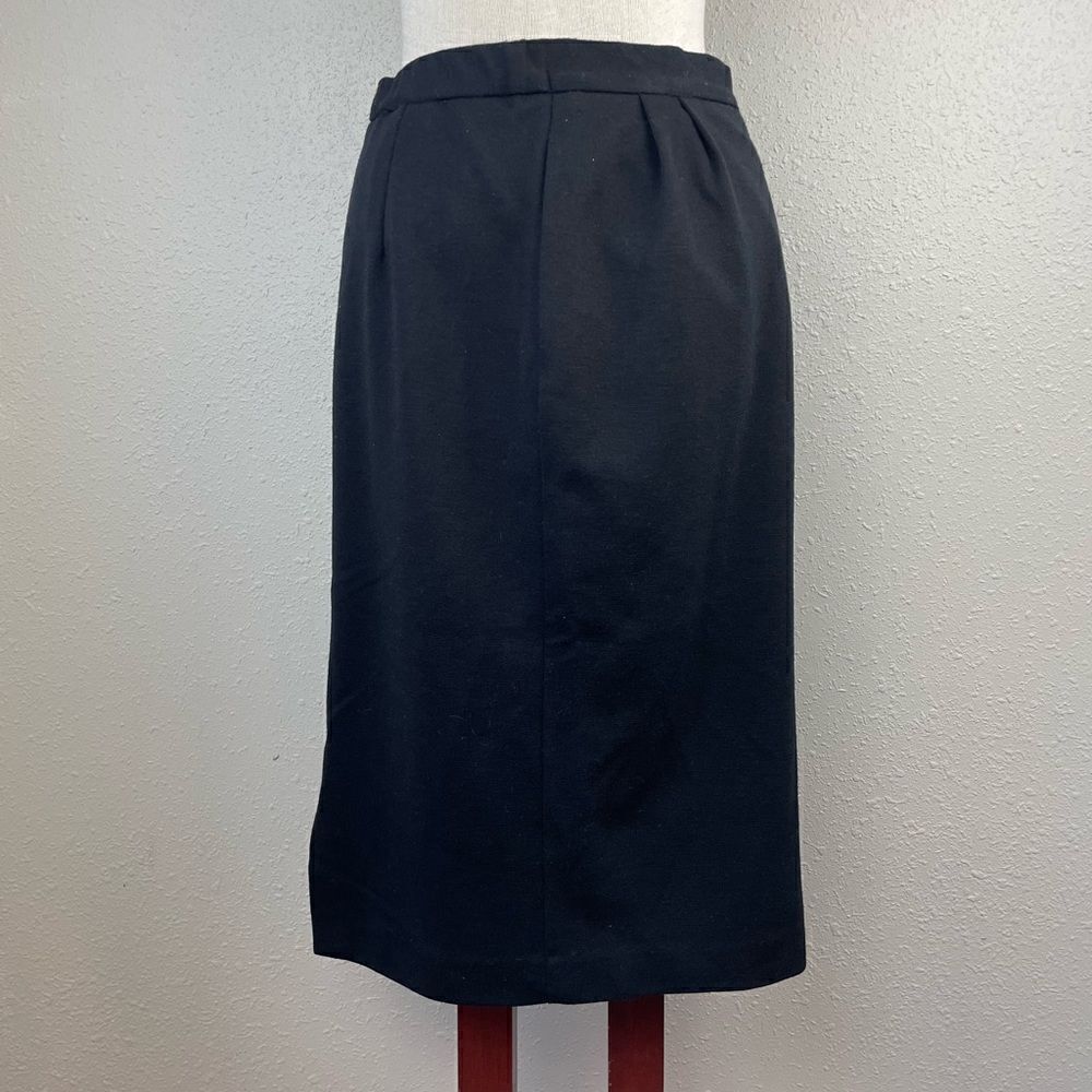 Jo Hardin Wool Blend Black Skirt Size 10 EUC
